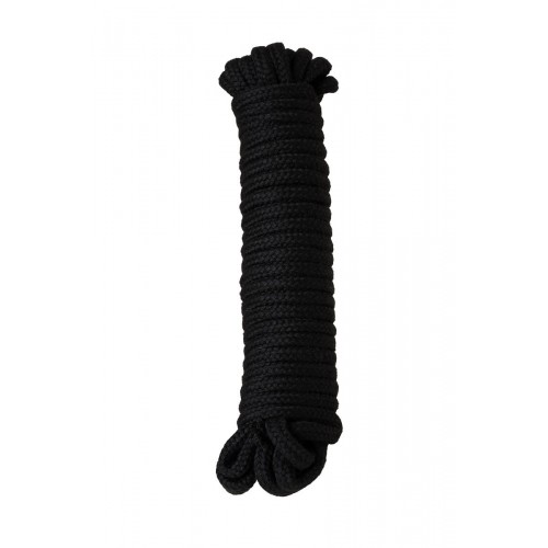 Черная текстильная веревка для бондажа - 1 м.