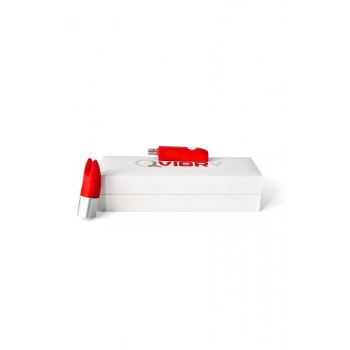 Красный клиторальный вибратор с 4Gb USB памяти и 7 режимами вибрации