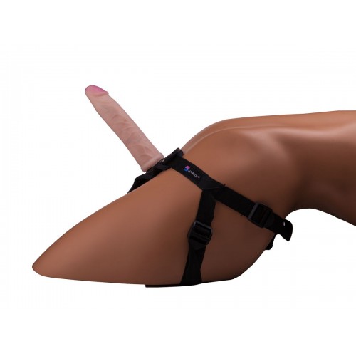 Женский страпон с вагинальной пробочкой - 17 см.
